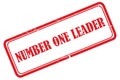 number one leader stamp on white Royalty Free Stock Photo