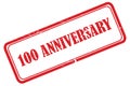 100 anniversary stamp on white Royalty Free Stock Photo