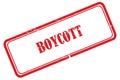 boycott stamp on white