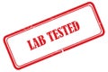 lab tested stamp on white Royalty Free Stock Photo