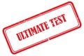 ultimate test stamp on white