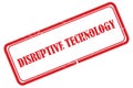 disruptive technology stamp on white Royalty Free Stock Photo