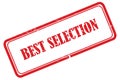best selection stamp on white Royalty Free Stock Photo
