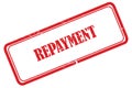 repayment stamp on white