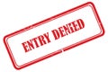 entry denied stamp on white Royalty Free Stock Photo