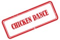 chicken dance stamp on white