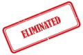 eliminated stamp on white