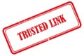 trusted link stamp on white Royalty Free Stock Photo