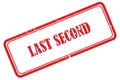 last second stamp on white Royalty Free Stock Photo