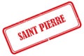 saint pierre stamp on white