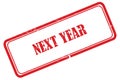next year stamp on white Royalty Free Stock Photo