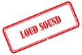 loud sound stamp on white Royalty Free Stock Photo