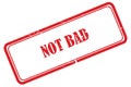 not bad stamp on white Royalty Free Stock Photo