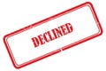 declined stamp on white Royalty Free Stock Photo