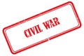 civil war stamp on white