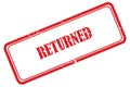 returned stamp on white Royalty Free Stock Photo