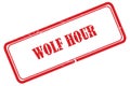 wolf hour stamp on white Royalty Free Stock Photo
