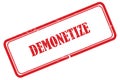 demonetize stamp on white