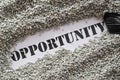 Opportunity -- treasure word series Royalty Free Stock Photo
