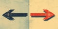 Opposing Arrows Pointing in Different Directions. Generative AI