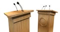 Opposing Debate Podiums Royalty Free Stock Photo