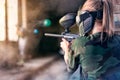 Opened fire at paintball Royalty Free Stock Photo