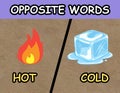 OPPOSITE WORDS HOT AND COLD ILLUSTRATION FOR KIDS PRINTABLE - 1