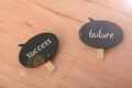 the opposite words are success and failure Royalty Free Stock Photo