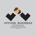 The Opposition of Business Conceptual. Royalty Free Stock Photo