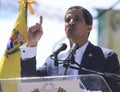 Opposition leader Juan Guaido who is recognized by many nations as Venezuela interim president speaks to supporters