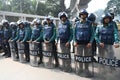 Opposition party protest to mark International Human Rights Day in Dhaka. Royalty Free Stock Photo