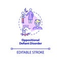 Oppositional defiant disorder concept icon
