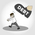 Oppressed by Debt Illustration Royalty Free Stock Photo