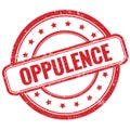 OPPULENCE text on red grungy round rubber stamp Royalty Free Stock Photo