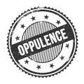 OPPULENCE text written on black grungy round stamp Royalty Free Stock Photo