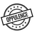 OPPULENCE text written on black vintage round stamp Royalty Free Stock Photo