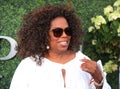 Oprah Winfrey attends US Open 2015 tennis match between Serena and Venus Williams