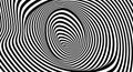 Opt Art style background. Volume of Black and white strips or lines optical horizontal illusion