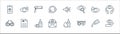 Opthalmology line icons. linear set. quality vector line set such as eye insurance, testing glasses, notification, eye,