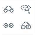 opthalmology line icons. linear set. quality vector line set such as , testing glasses, eye test Royalty Free Stock Photo