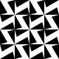 OPTIC ART SEAMLESS VECTOR PATTERN. GEOMETRIC SHAPE TEXTURE. POLYGON MONOCHROME BACKGROUND