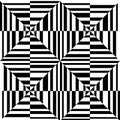 OPTIC ART SEAMLESS VECTOR PATTERN. ILLUSION MONOCHROME TEXTURE. STIPED LINES GEOMETRIC BACKGROUND