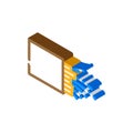 optic cable isometric icon vector illustration Royalty Free Stock Photo