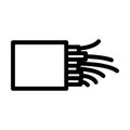 optic cable line icon vector illustration Royalty Free Stock Photo