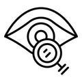 Optic eye icon outline vector. Visual process