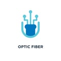 optic fiber bandwidth icon. optic fiber bandwidth concept symbol