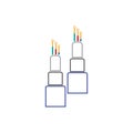 optic fiber cable vector icon illustration design template Royalty Free Stock Photo
