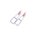 optic fiber cable vector icon illustration design template Royalty Free Stock Photo