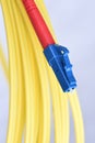 Optic single mode type LC patch cord Royalty Free Stock Photo