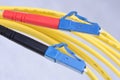 Optic single mode type LC patch cord Royalty Free Stock Photo